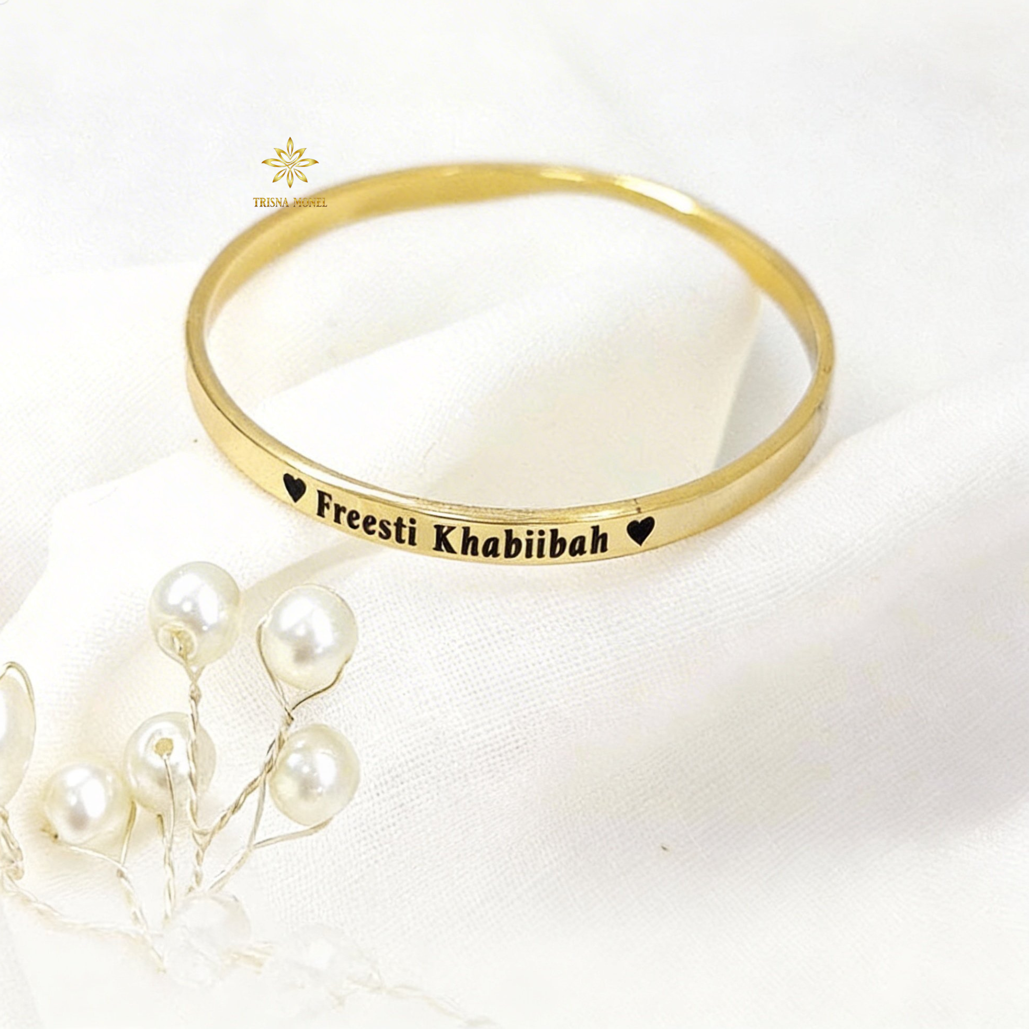 UKIR NAMA GELANG KOLONG LAPIS EMAS