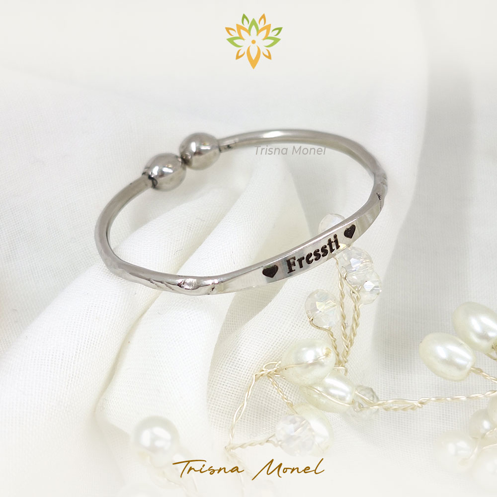 GELANG MONEL ANTI STEP ANAK UKIR NAMA MOTIF TRIBUSONO