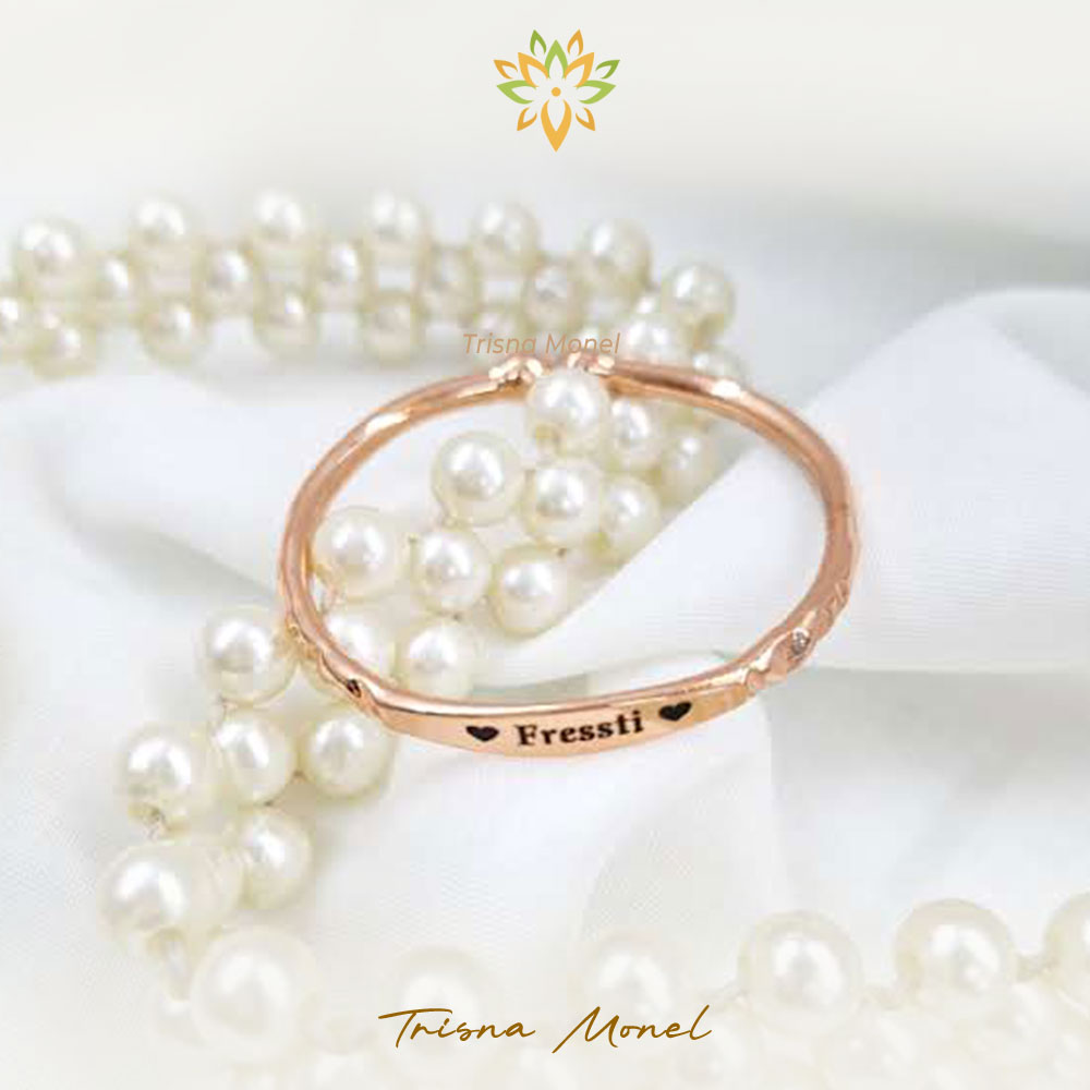 ROSE GOLD !!! gelang ukir nama size bayi sampai dewasa motif tribusono