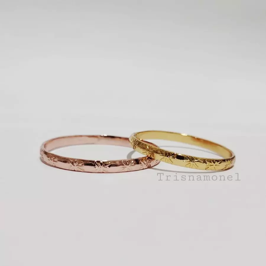 GOLD DAN ROSE GOLD !!! gelang kolong terbaru motif sinar