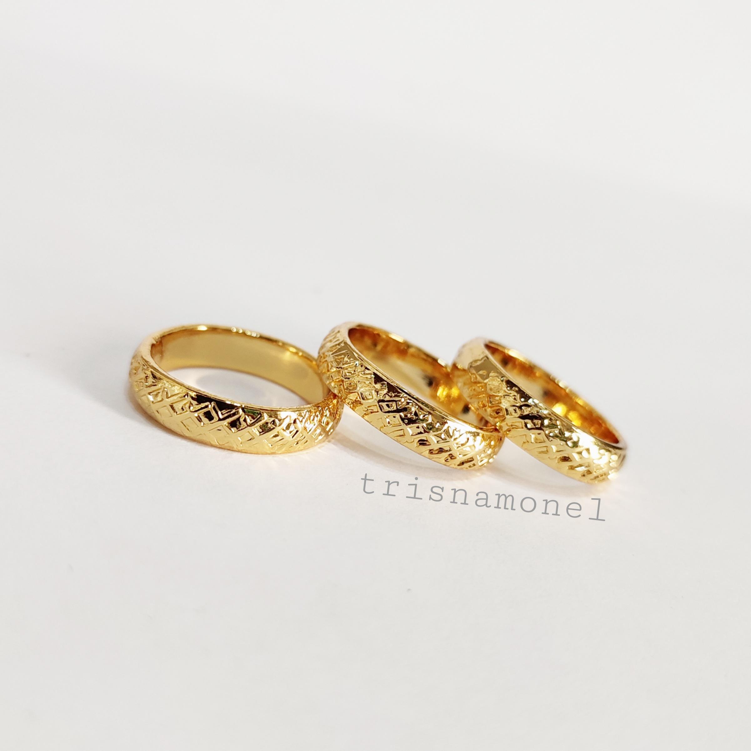 OBRAL MURAH !!! cincin kuningan lapis mas motif 2