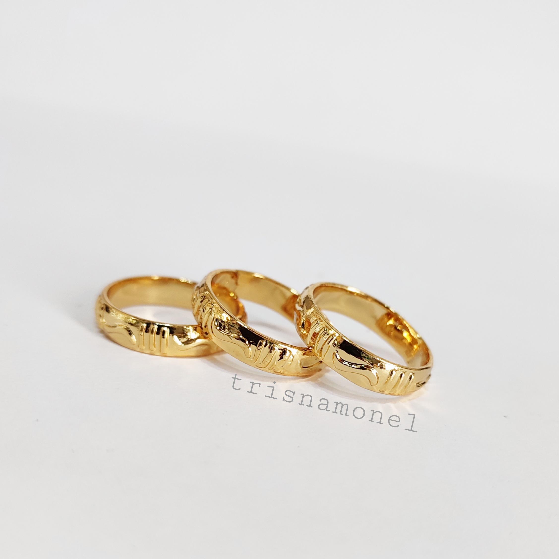 OBRAL MURAH !!! cincin kuningan lapis mas motif 7