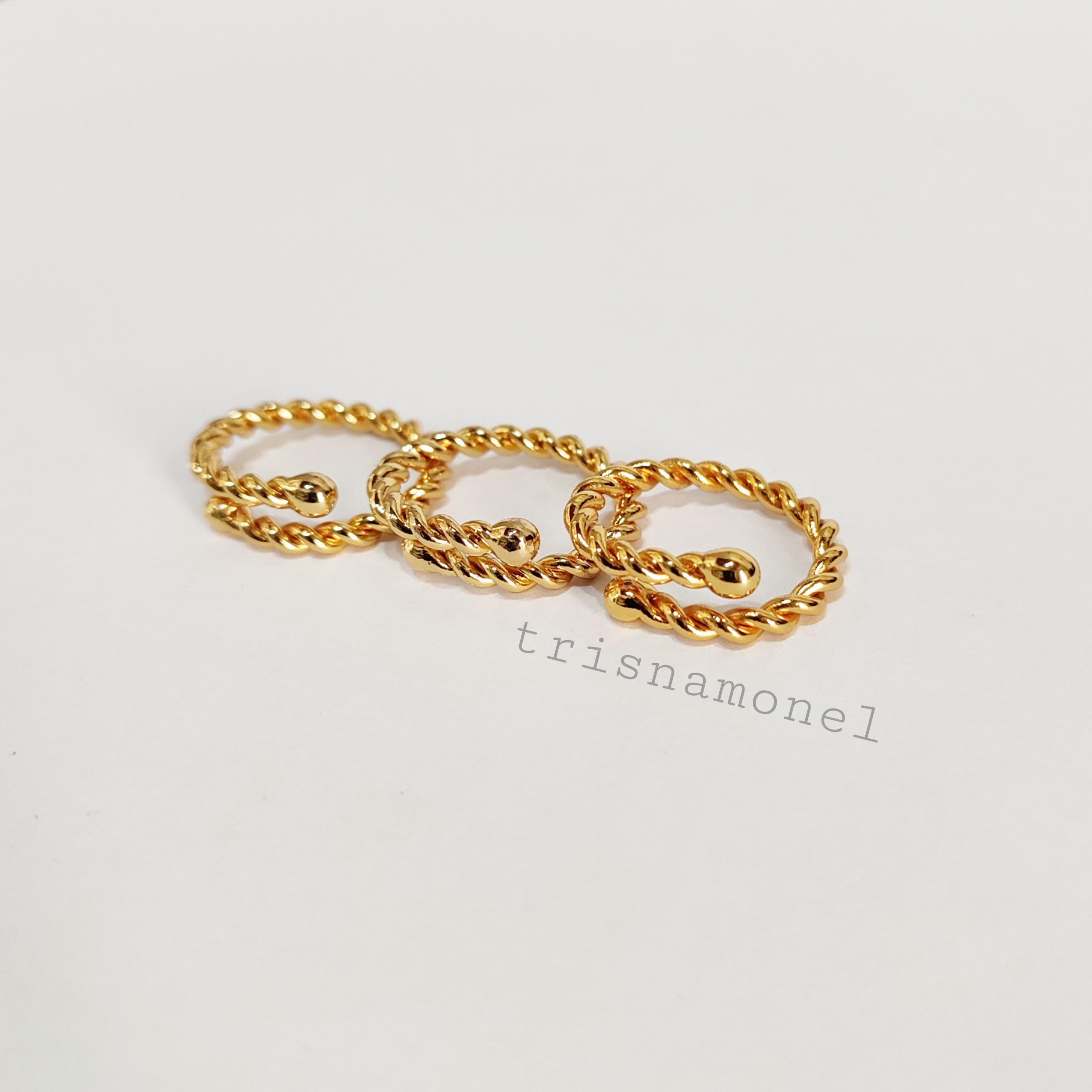 OBRAL MURAH !!! cincin kuningan lapis mas motif 15