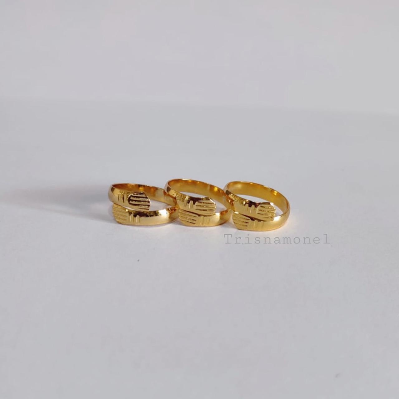 OBRAL MURAH !!! cincin kuningan lapis emas motif 21