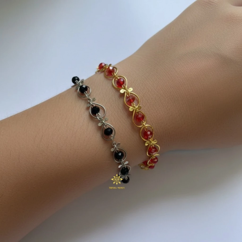 Gelang kristal ceko motif Infinity - Perhiasan wanita dewasa elegan