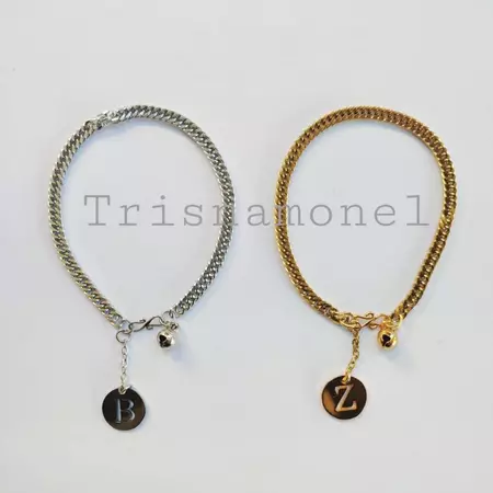 CUSTOM HURUF !!! gelang rantai titanium size anak sampai dewasa