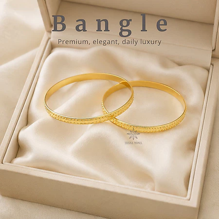 Gelang Bangle Koin 91 Motif Ukir Bintik Size Anak dan Dewasa
